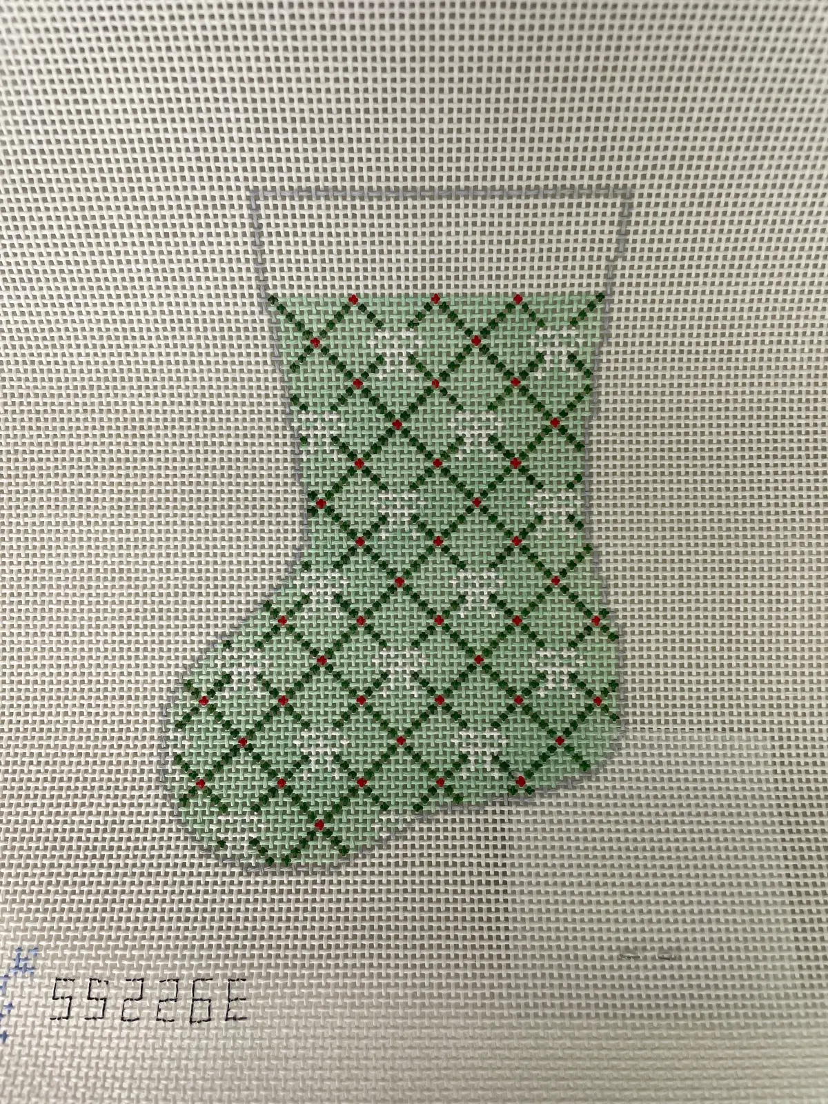 * Stitch Style Ss226e Bow Mini Stocking-Green And Red 1