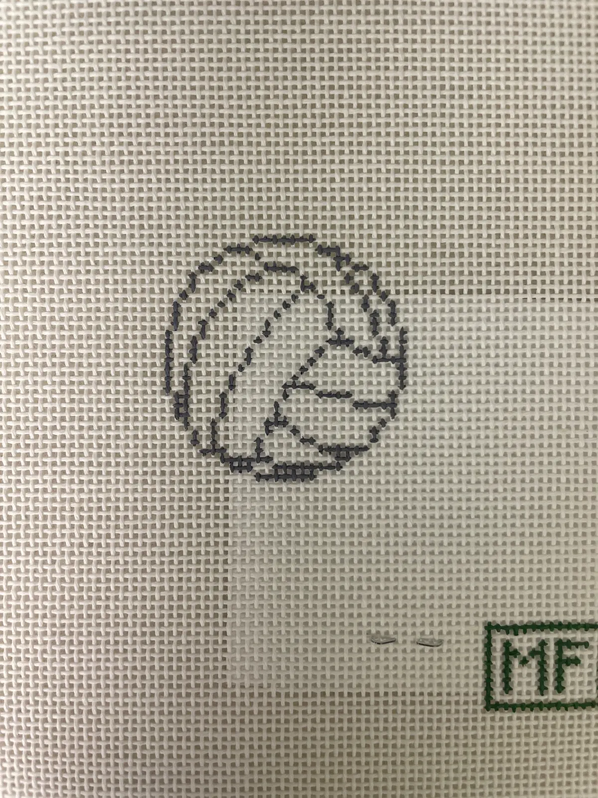 Mf Needlepoint Volleyball Mini Bag Charm 1