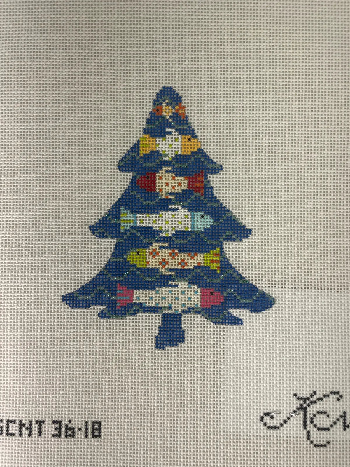 * Kelly Clark Needlepoint Kcnt36 Funky Fish Tree 1