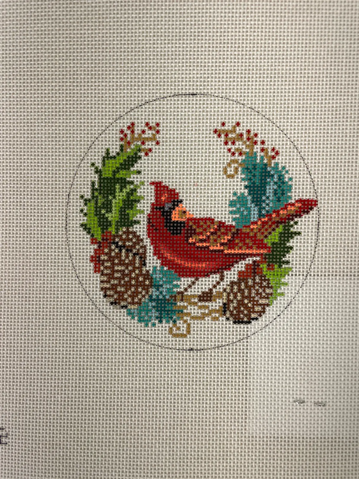Alice Peterson Company X452 Cardinal And Pinecones 1
