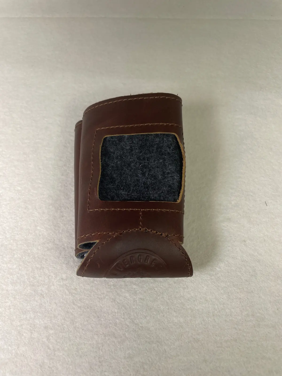 * Evergreen Self Finishing Leather Can Cozy For Needlepoint, Standard Can- Dark Brown 1