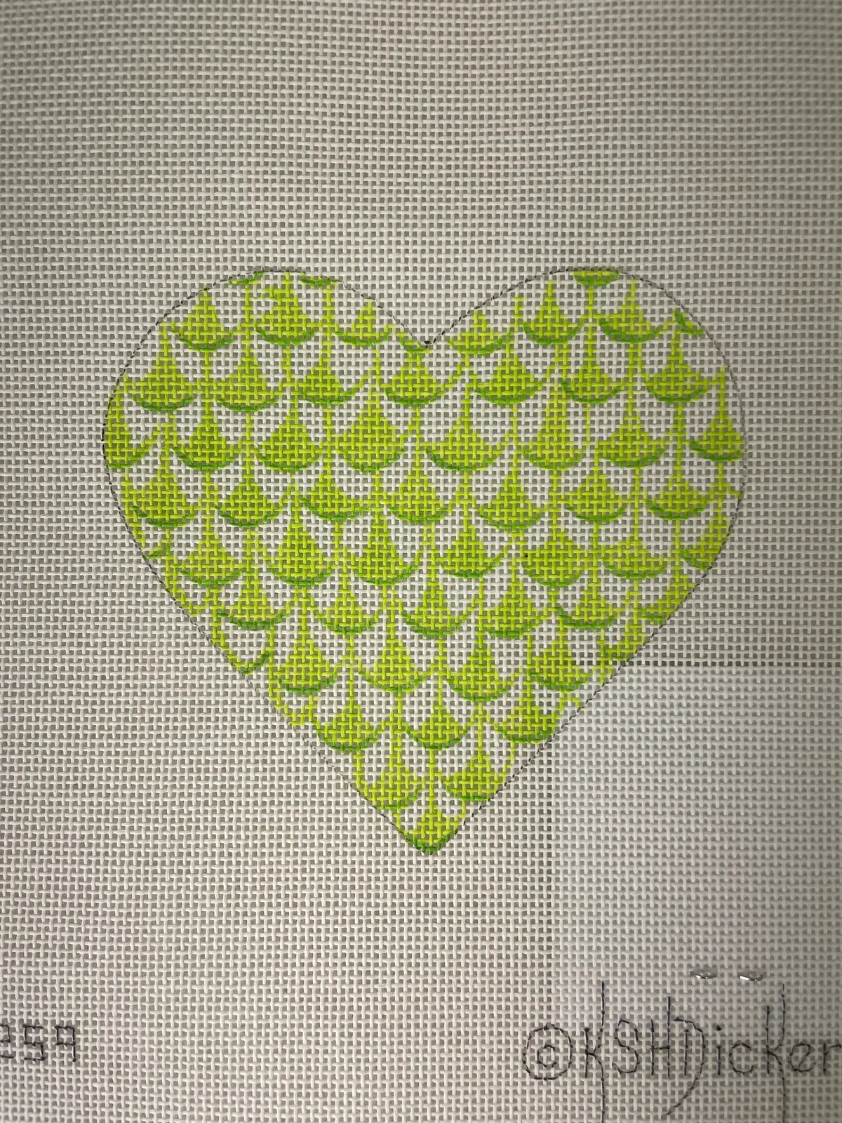 * Kate Dickerson Om259 Herend Inspired Fishnet- Limes 1