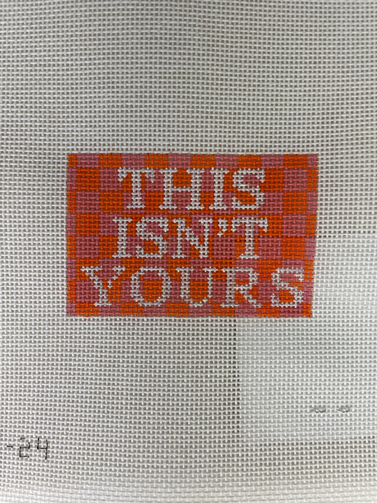 * What's The Stitch Needlepoint / This Isn't Your Luggage Tag 1