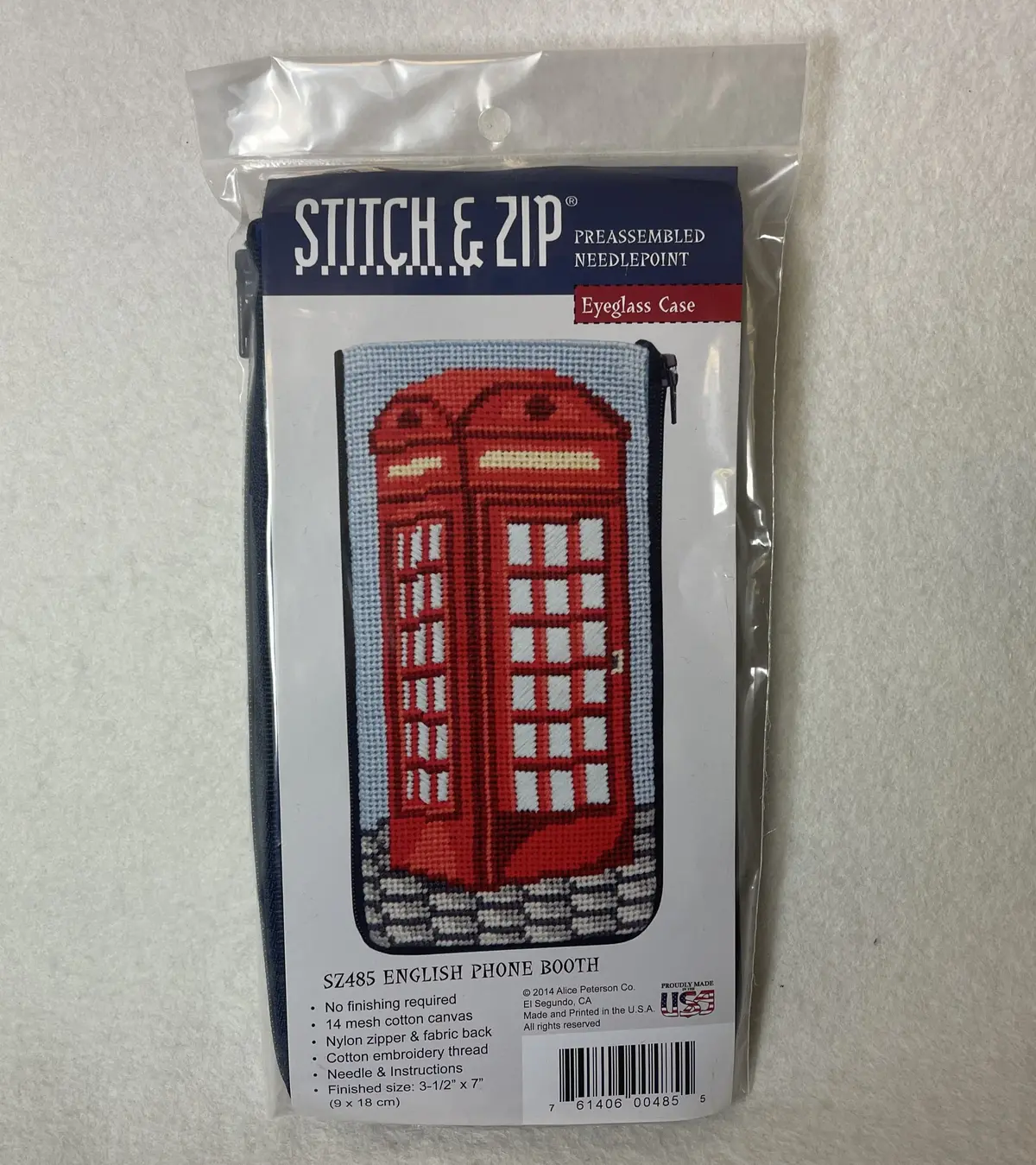 Alice Peterson Company Sz485 English Phone Booth Eyeglass Case 1