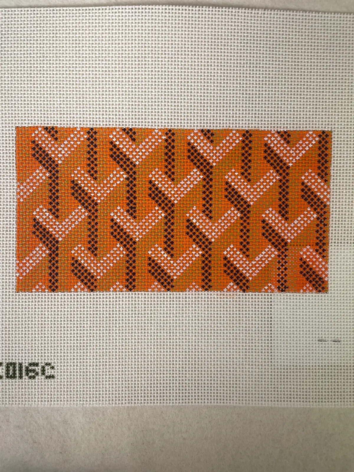 *Elm Tree Needlepoint Designs Xec016c Everyday Clutch Goyard Insert- Orange 1