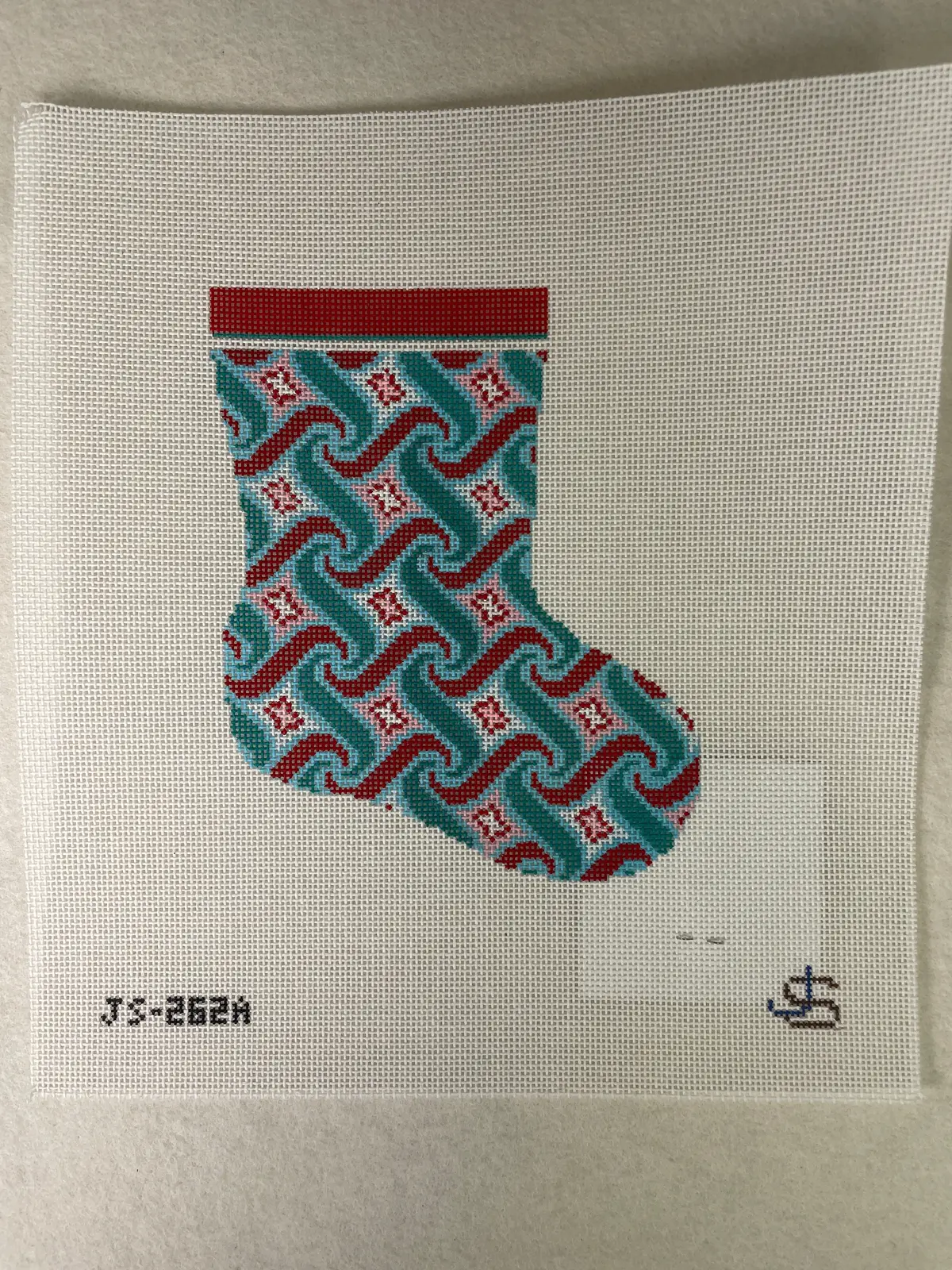 * Jeni Sandberg Js262a Swirl Mini Christmas Stocking 1