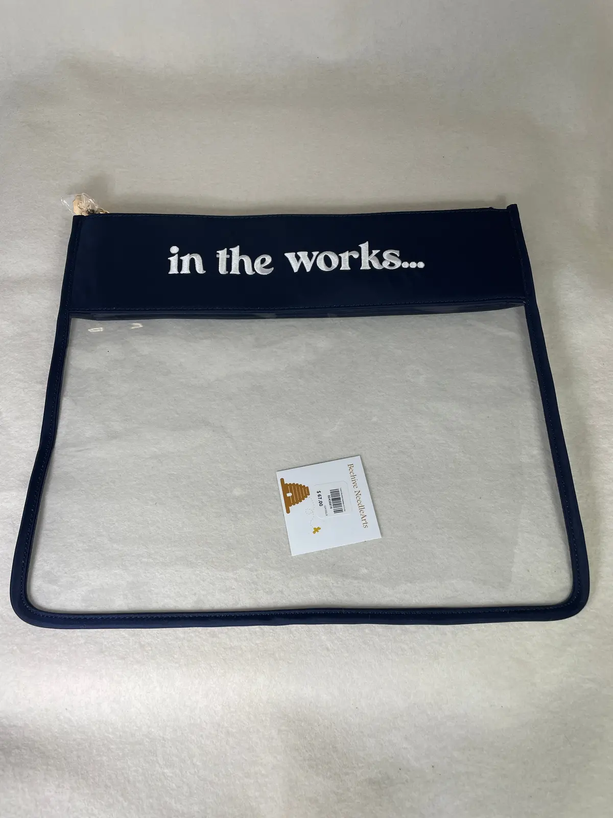 * What's The Stitch Needlepoint / In The Works Project Bag- Navy 1