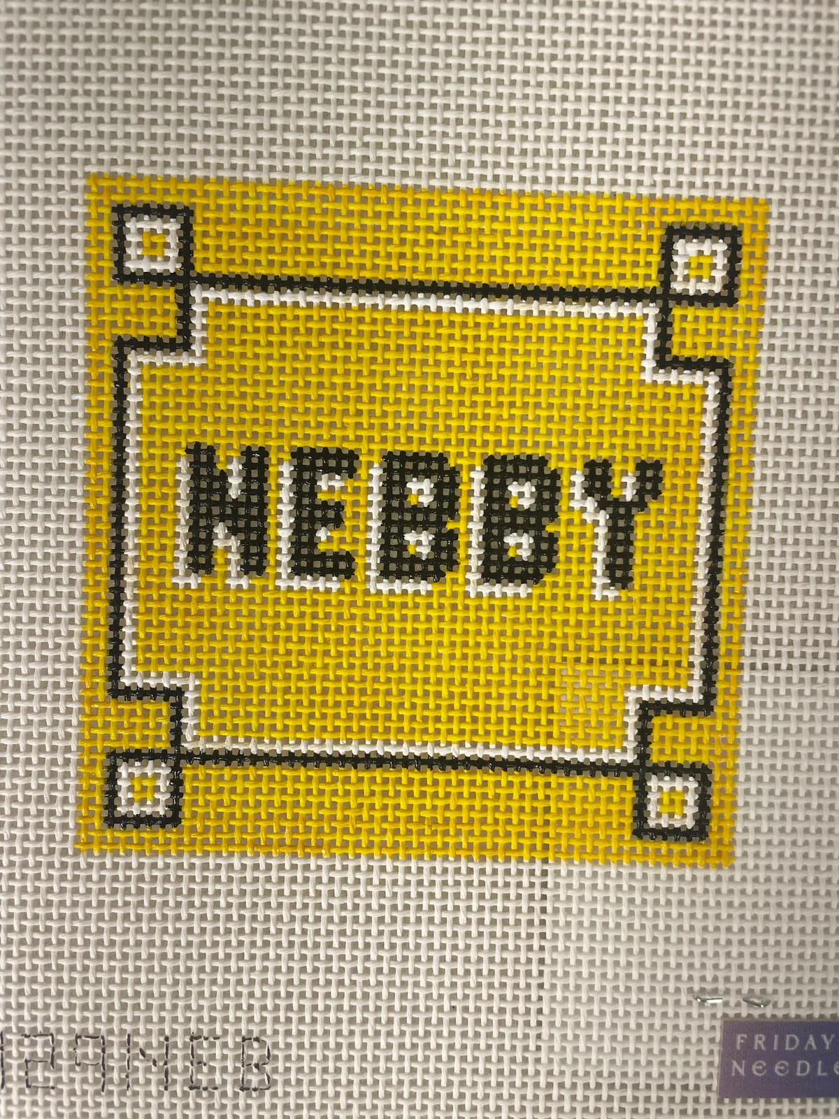 Friday Night Needlepoint Fnn29 Nebby Coaster 1
