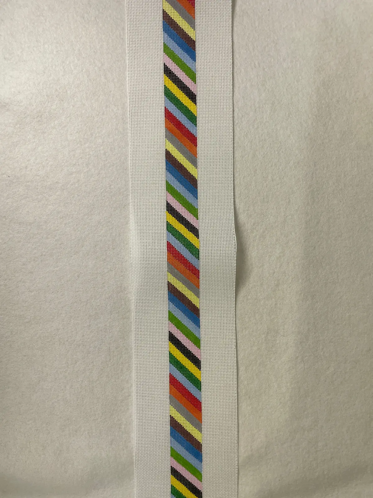 *Elm Tree Needlepoint Designs B332 Bright Diagonal Stripes Belt 1
