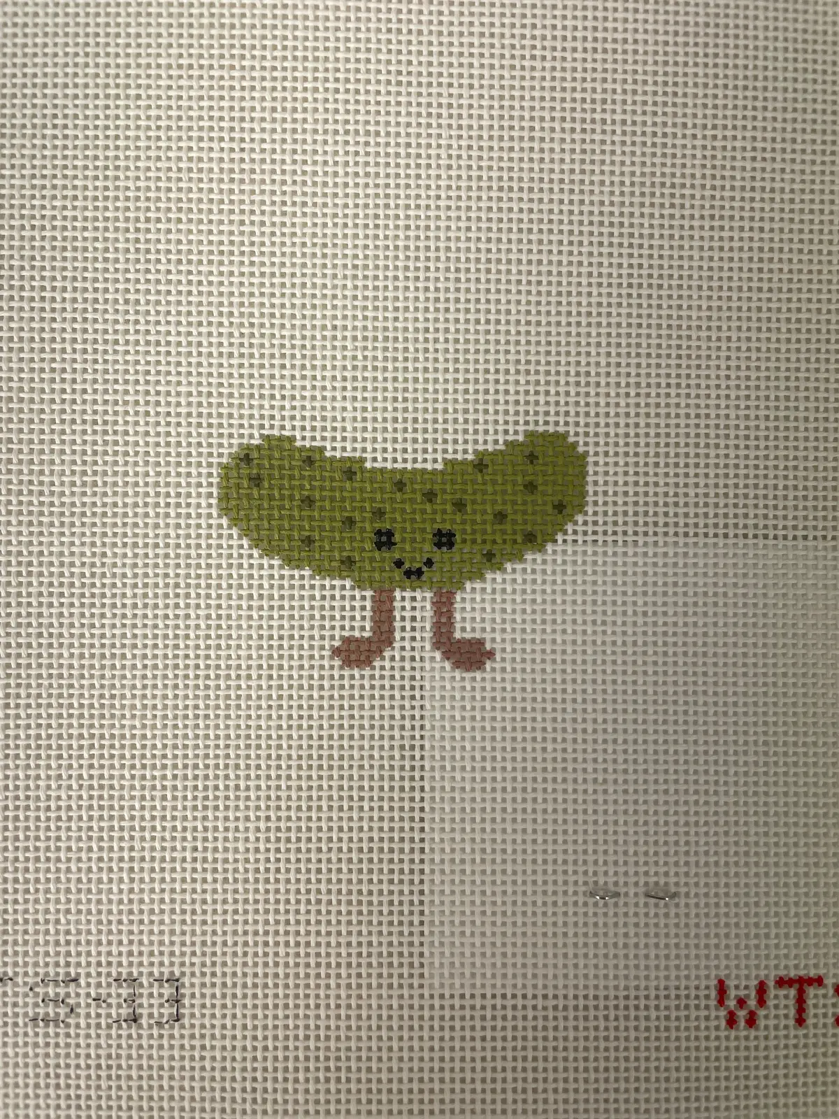 * What's The Stitch Needlepoint / Mini Pickle 1