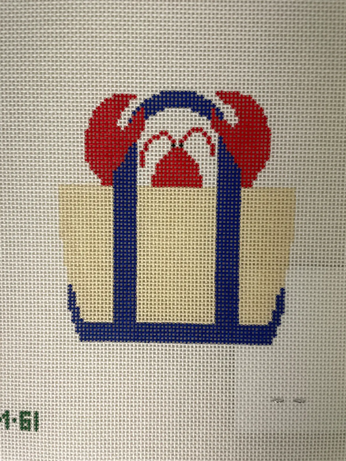 * Tout Le Monde Needlepoint Tlm61 Lobster Tote- Regatta Blue 1