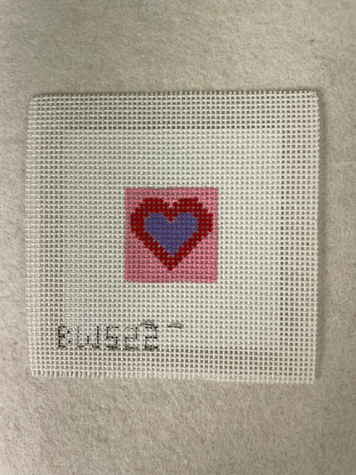 * Blue Waters Needlepoint Bw522 Heart 1 Inch Square 1