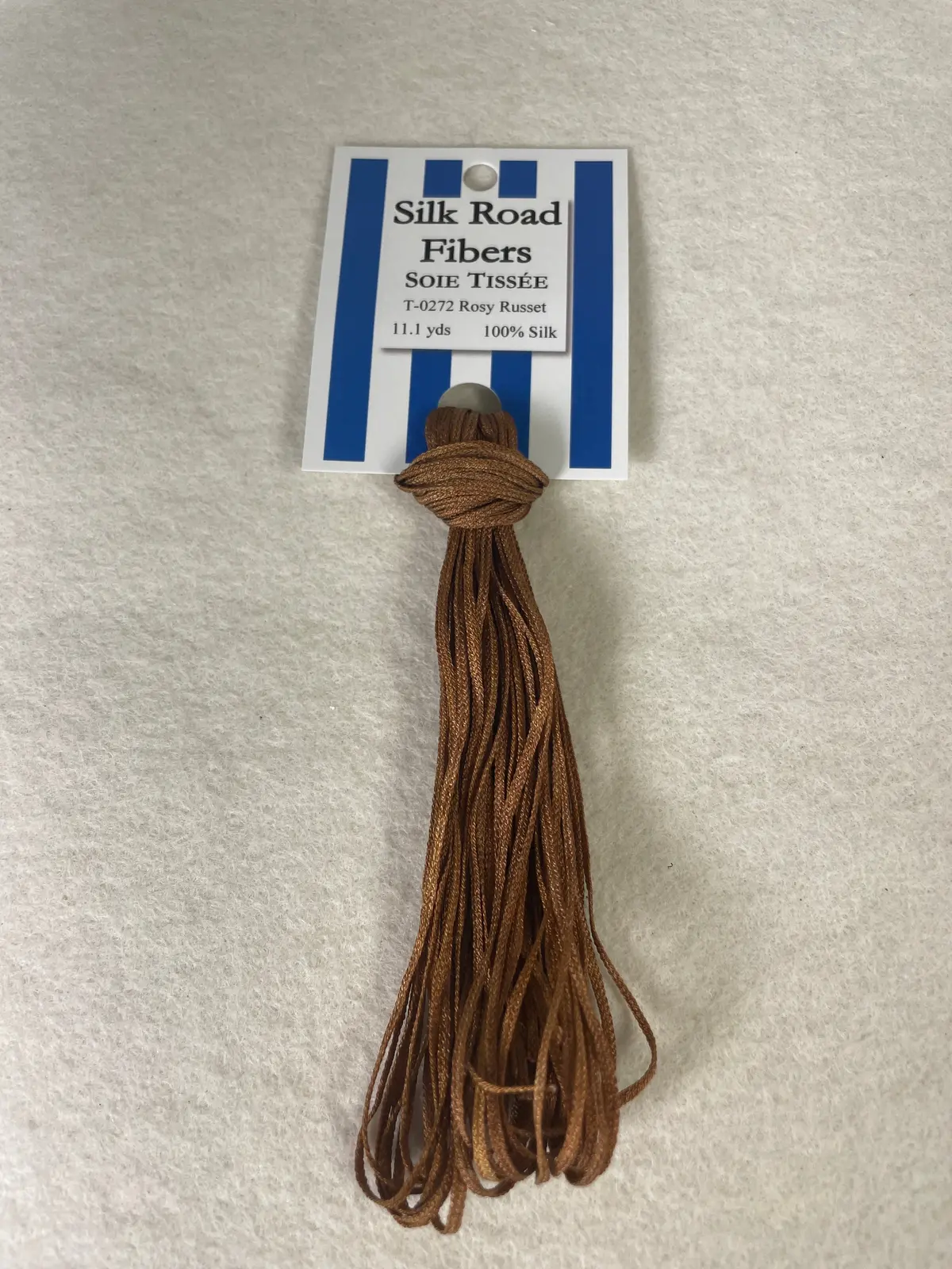 Silk Road Fibers T-0272 Rosy Russet Soie Tissee 1