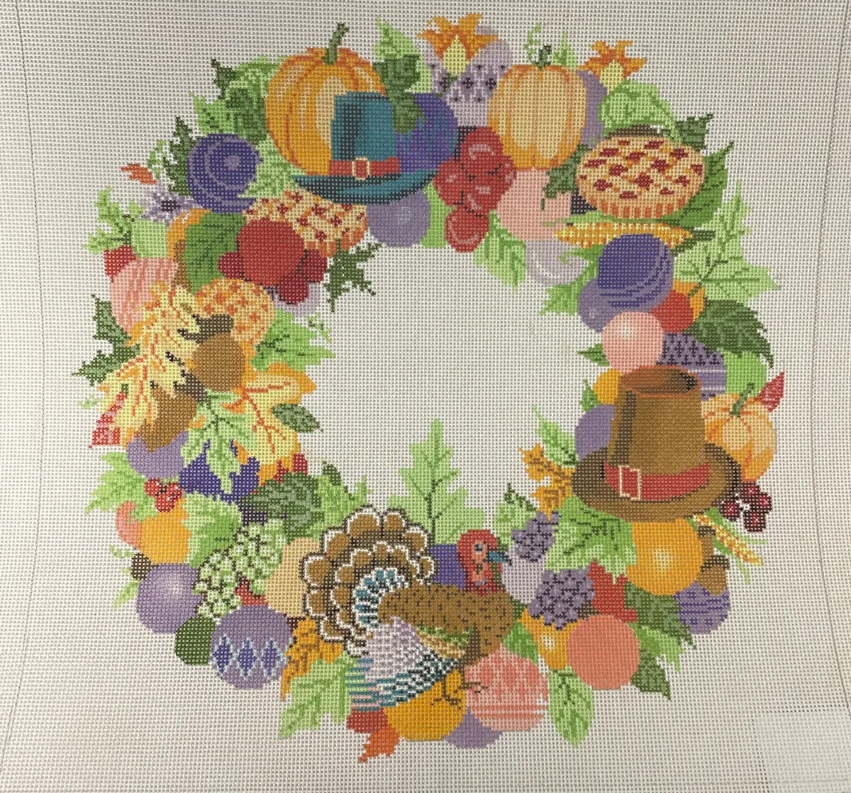 * A Stitch In Time 395 Thanksgiving/ Fall Wreath 13M 1