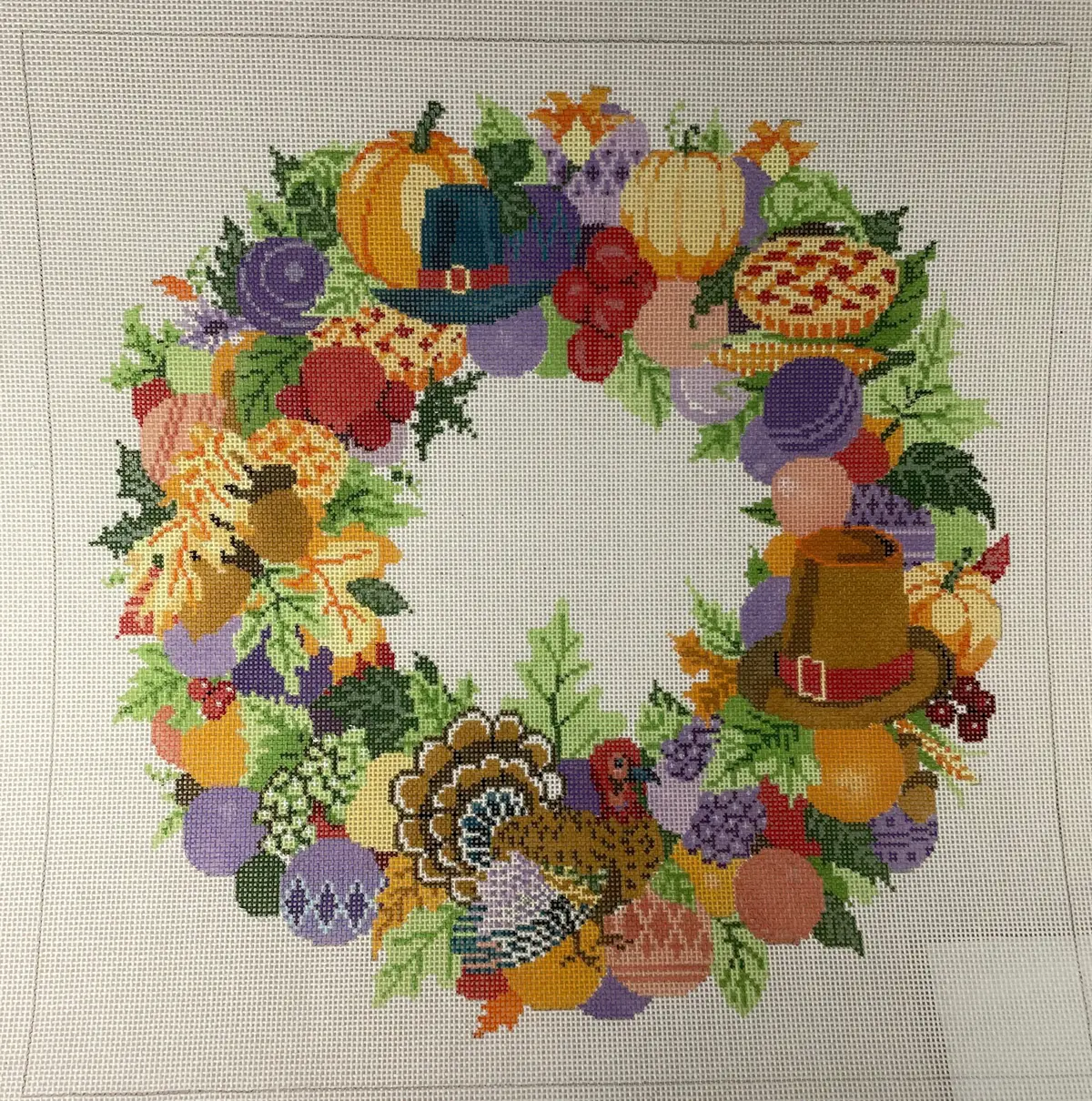 * A Stitch In Time 395 Thanksgiving/ Fall Wreath- 18M 1