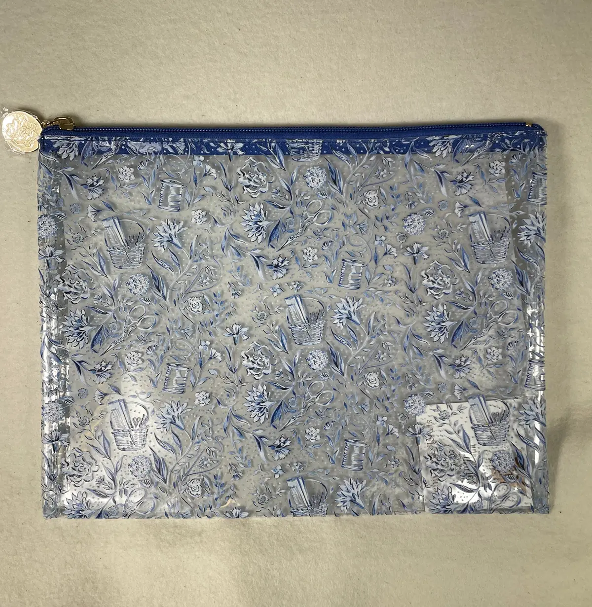 Penny Linn Needlepoint Clear Project Bag- Medium 1