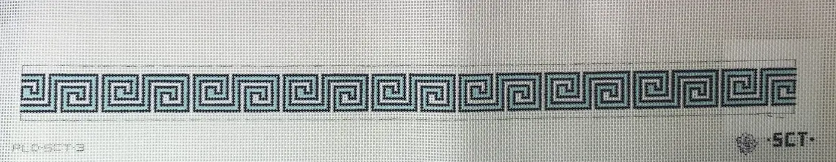 Penny Linn Designs Knot Headaband- Blue Greek Key 1