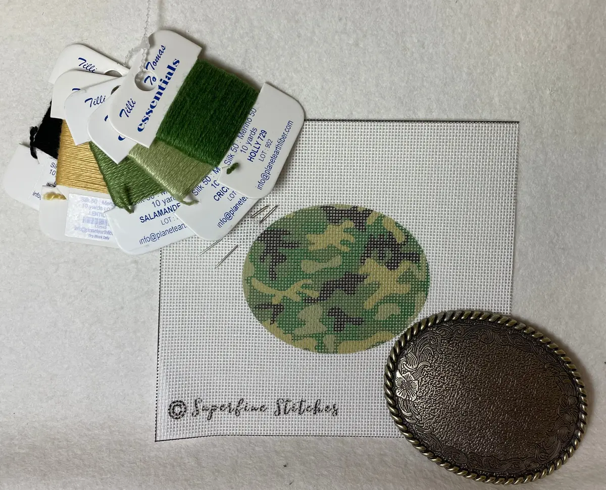 Superfine Stitches Buckle Kit- Green Camo 1