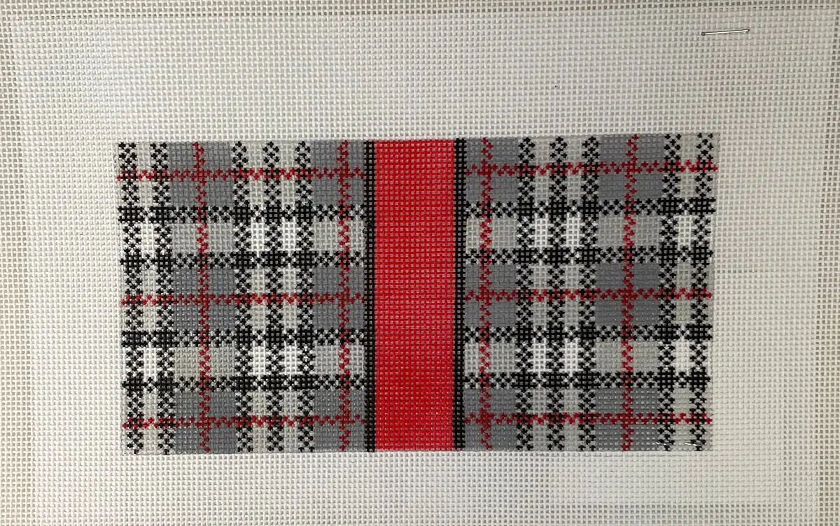 Lauren Bloch Designs Ic04 Grey And Black Plaid 6X3 Insert 1