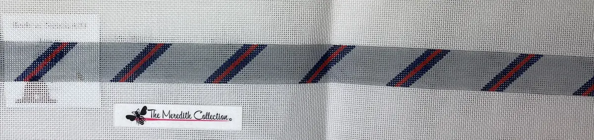 * Meredith Collection 121E Diagonal Stripe- Grey/Navy/Red 1