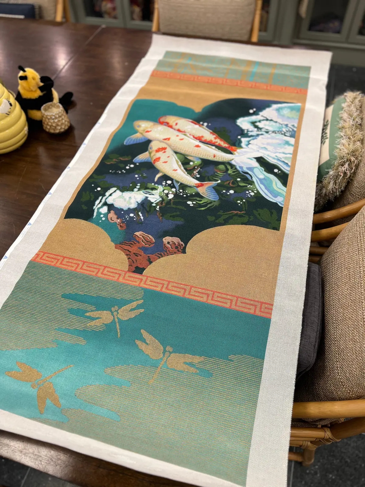 Kathryn Molineux- Three Carp Full Scroll 1