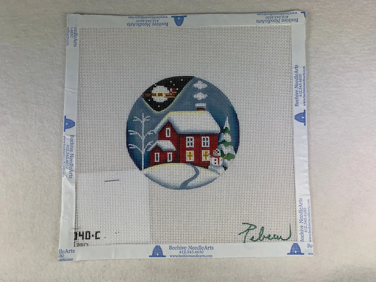 Rebecca Wood 1040C Red Winter Cabin 1