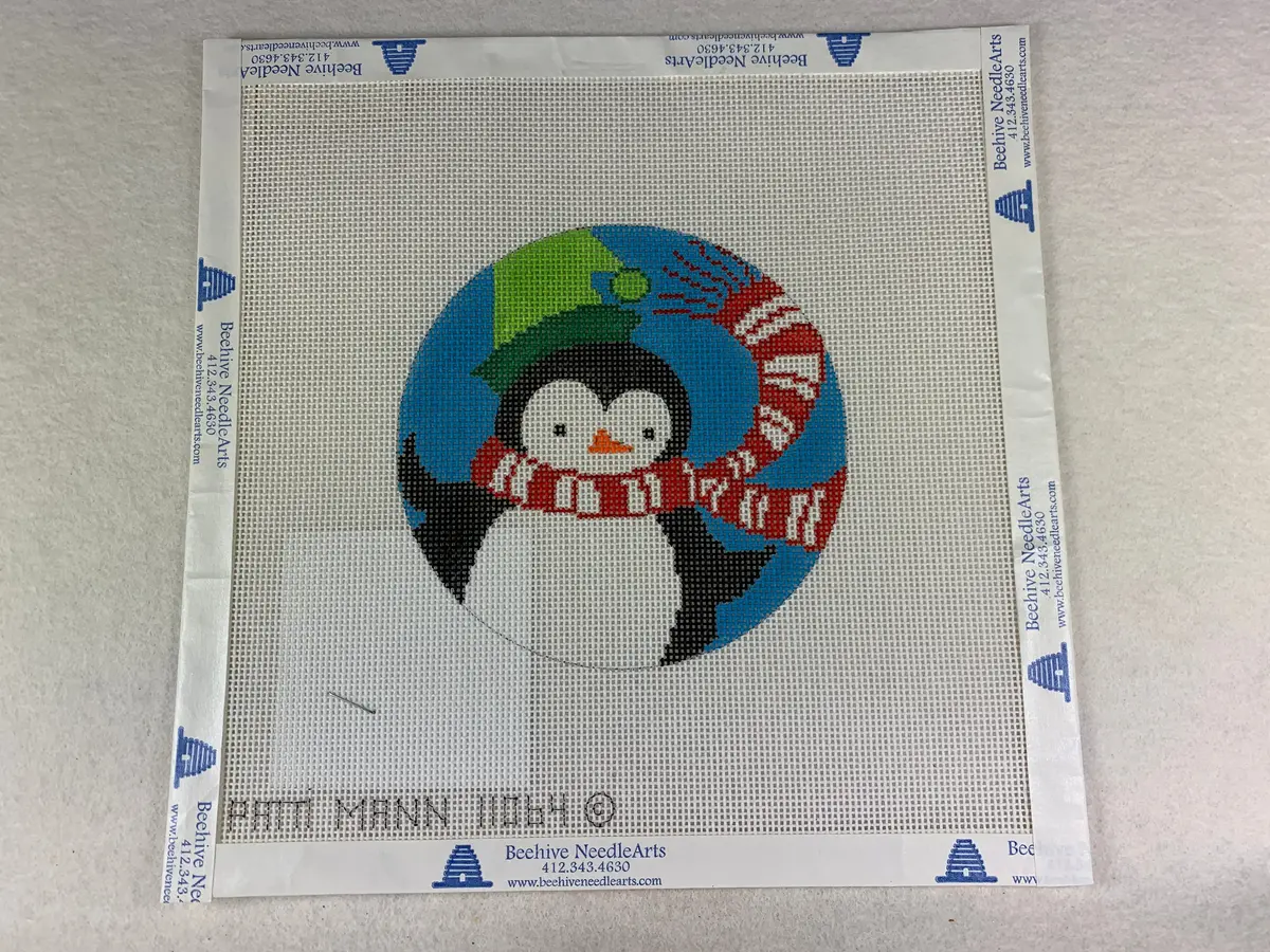 * Patti Mann Designs 11064-Chr Retro Penguin Ornament 1