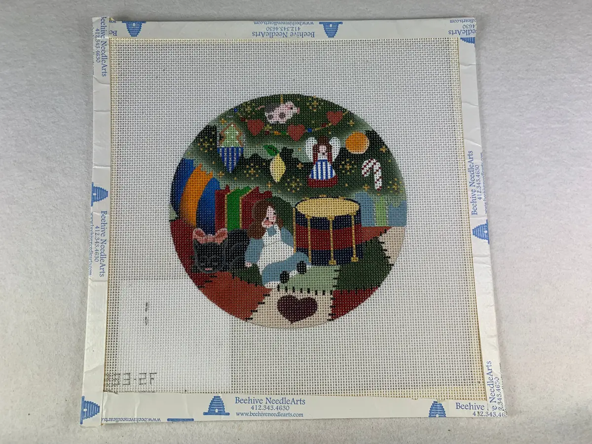 Carma Needlepoint 233-2F Large Round Ornament 1