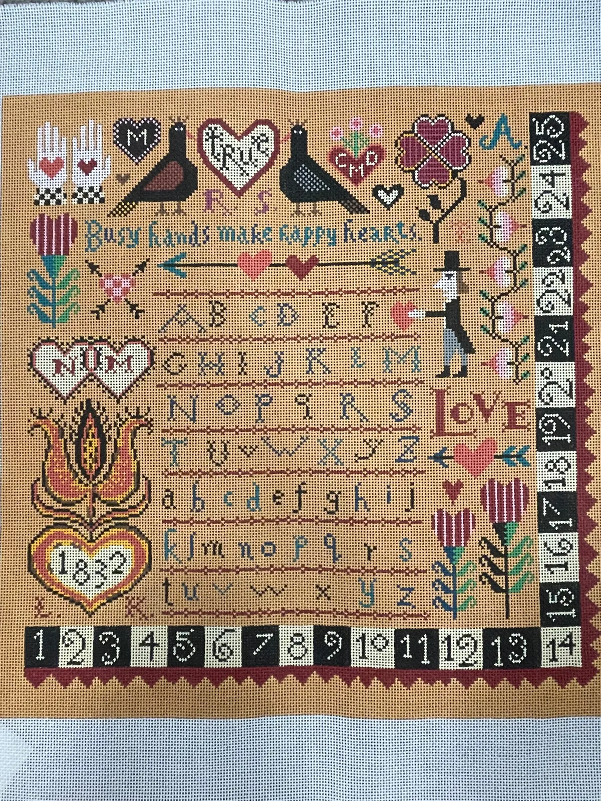 * Birds Of A Feather Bf309 Happy Hearts Sampler 1