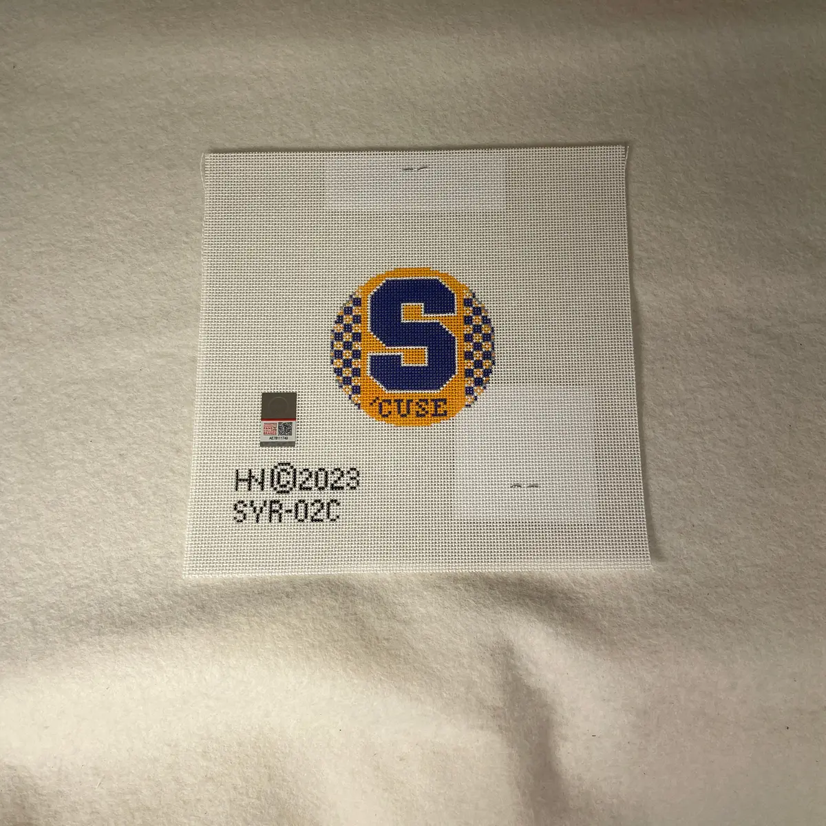 * Hedgehog Needlepoint Syracuse University Round 1