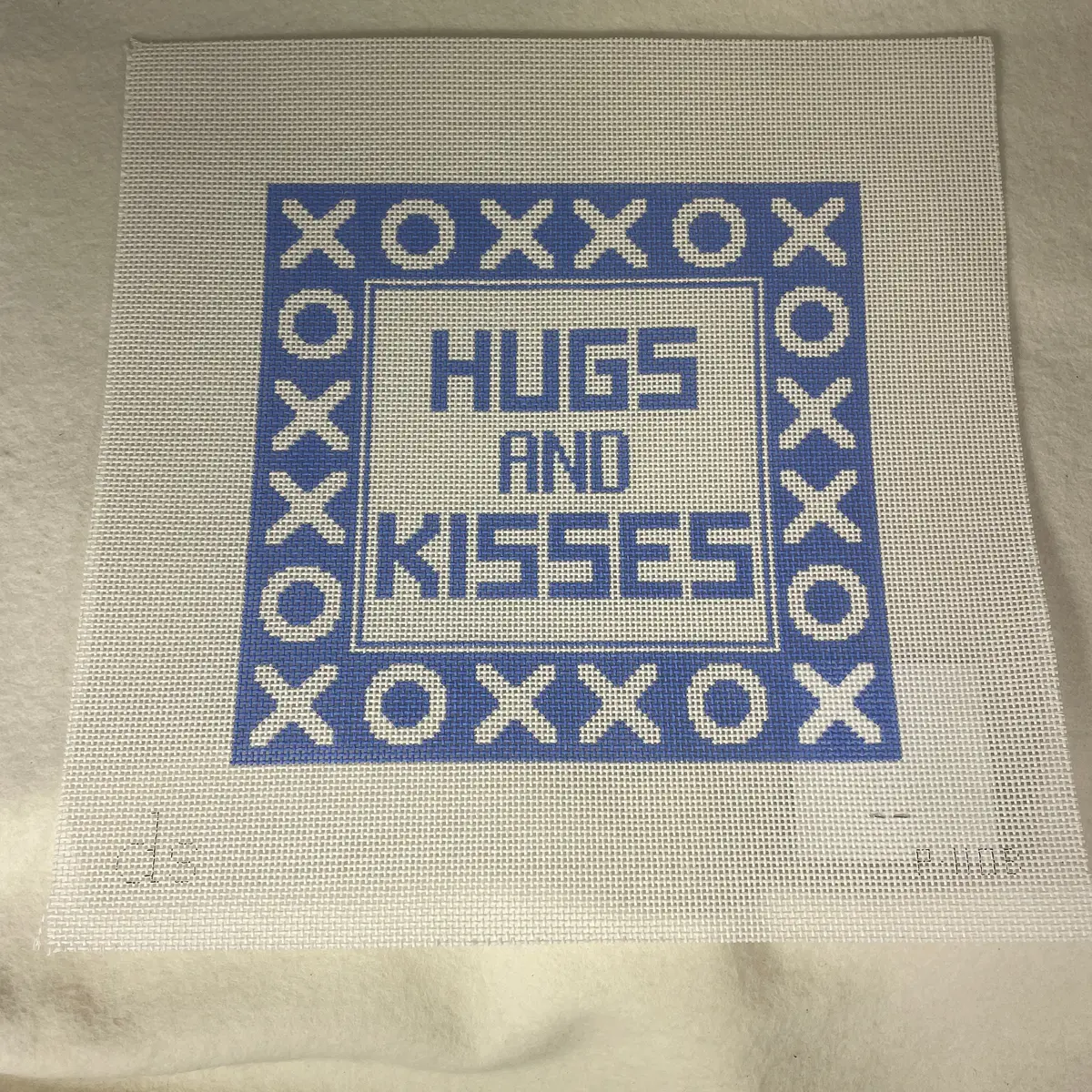 *Doolittle Stitchery P110 Hugs And Kisses- Blue 1