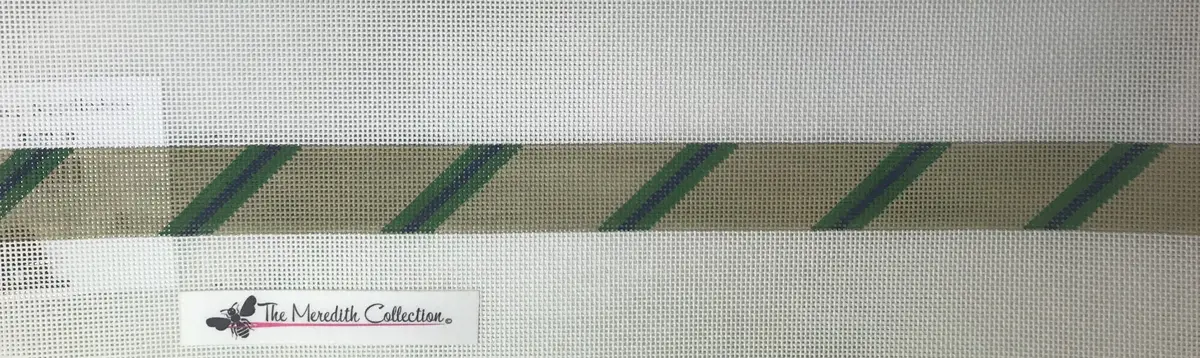 * Meredith Collection 121C Diagonal Stripe- Khaki/Green/Navy Belt 1