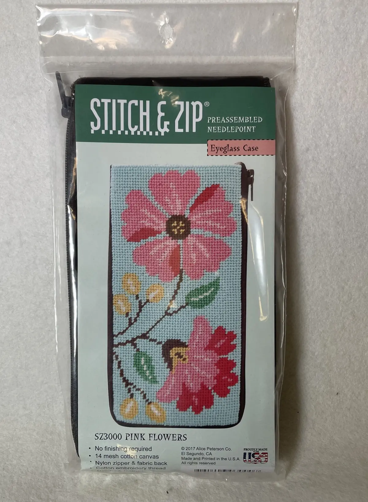 Alice Peterson Company Sz3000 Pink Flowers Eyeglass Case 1