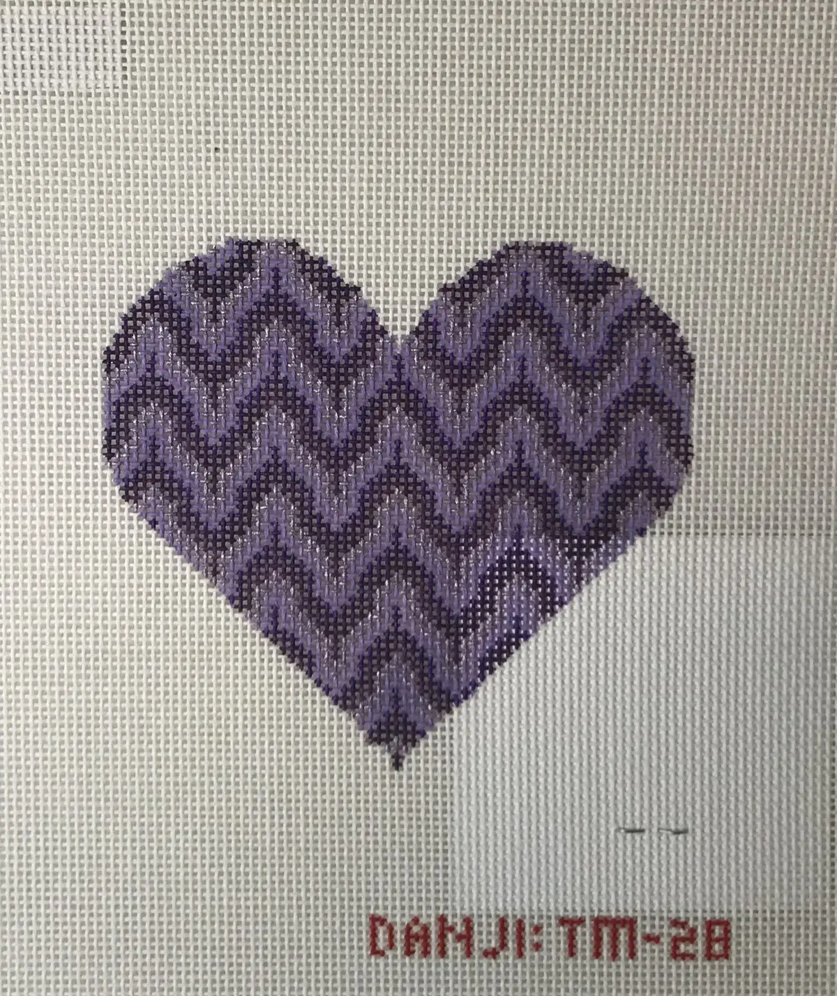 * Danji Designs Tm-28 Purple Bargello Heart 1