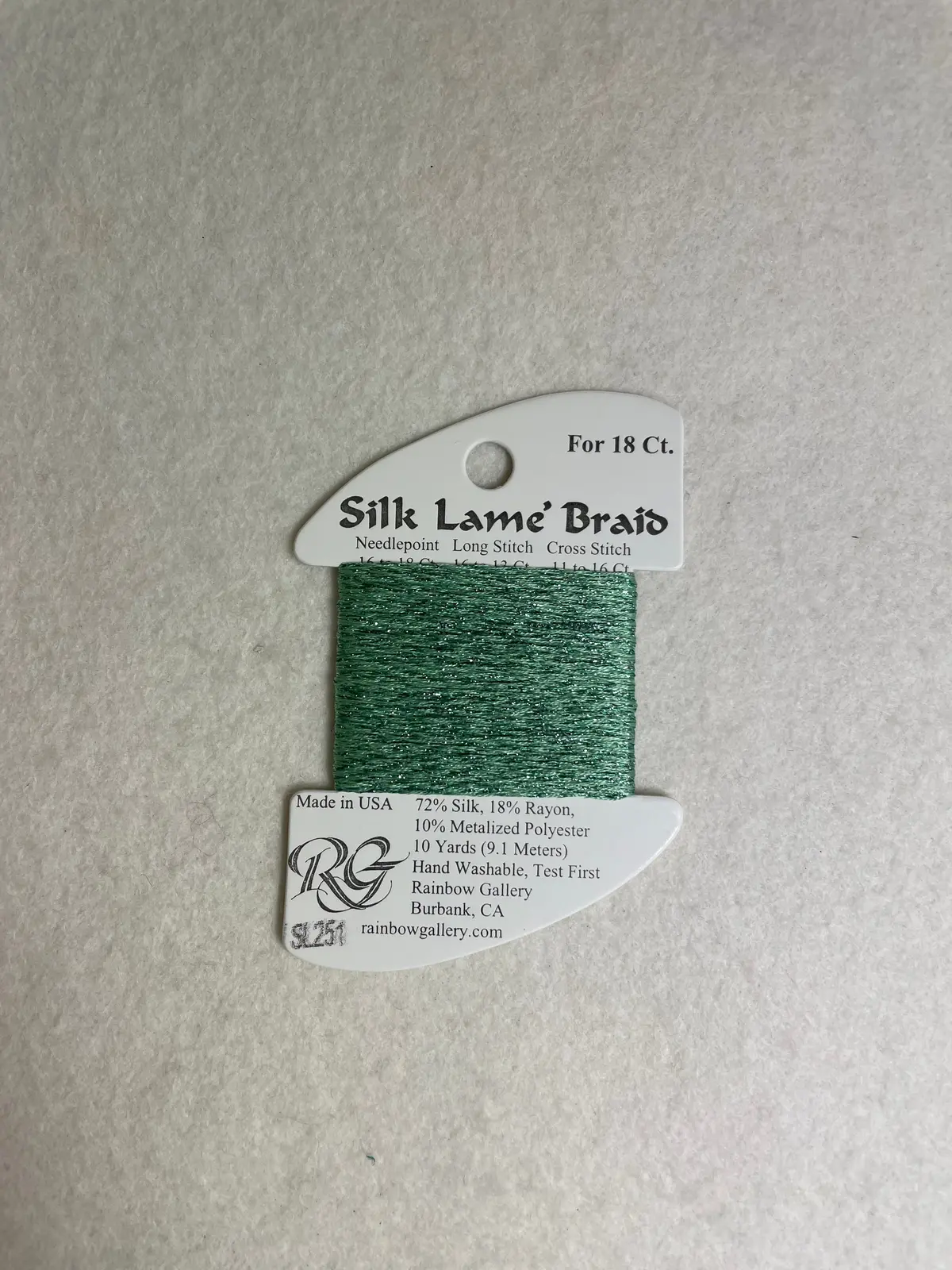 Silk Lame Braid Sl251 Peppermint Patty 1