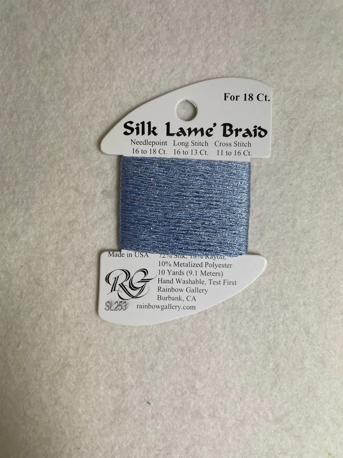 Silk Lame Braid Sl253 Antique Periwinkle 1