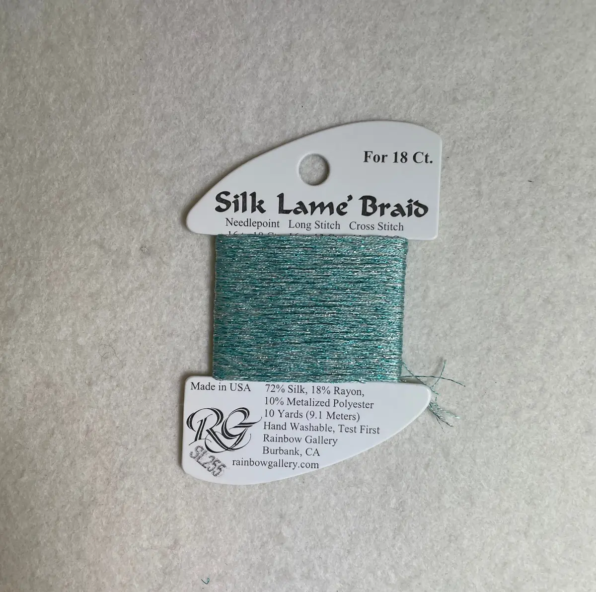 Silk Lame Braid Sl255 Seaglass 1