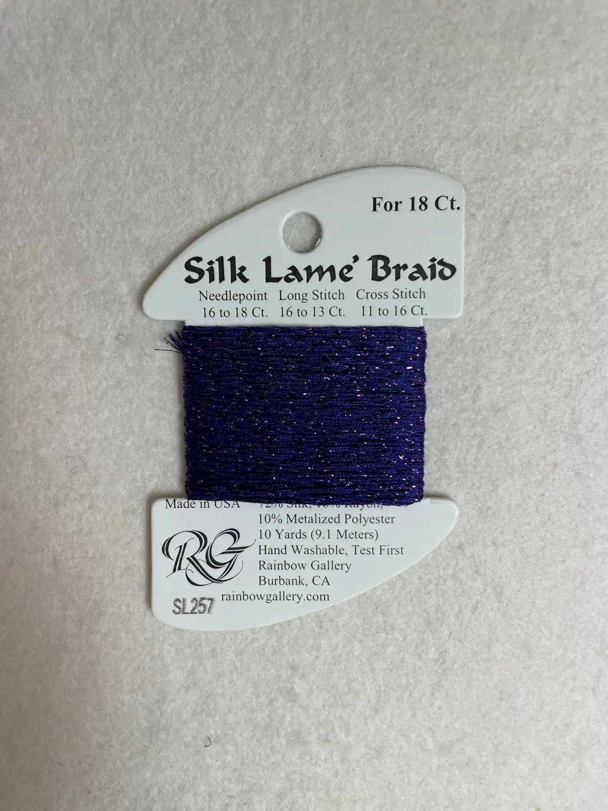 Silk Lame Braid Sl257 Boysenberry 1