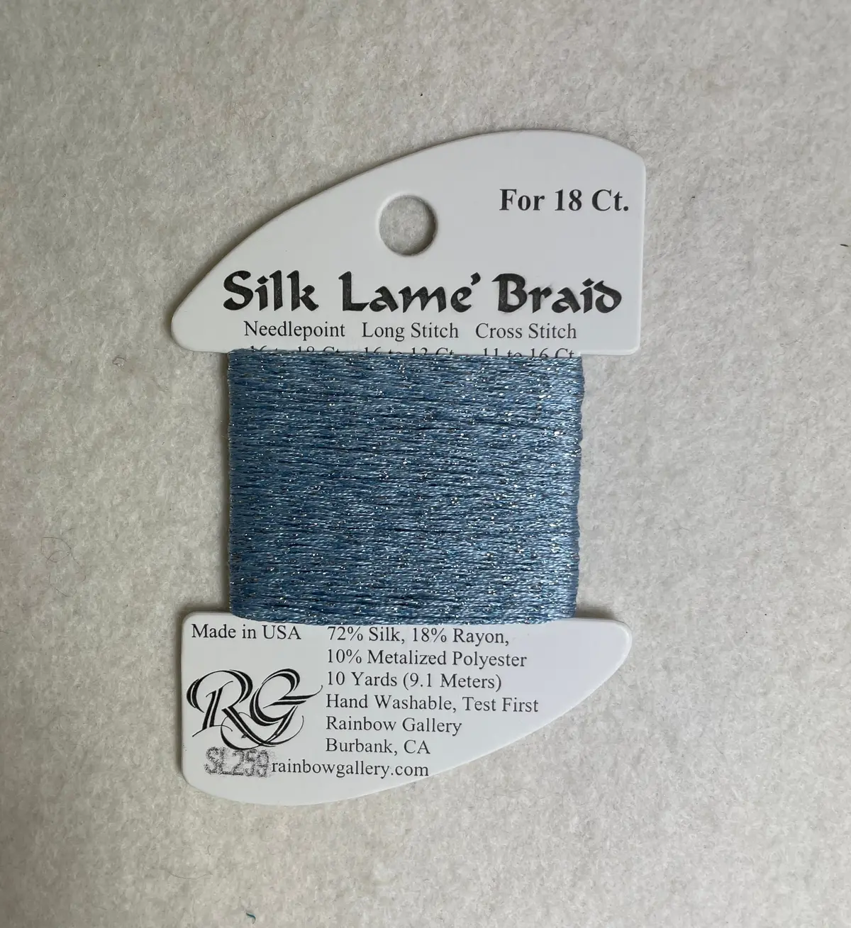Silk Lame Braid Sl259 Blue Topaz 1