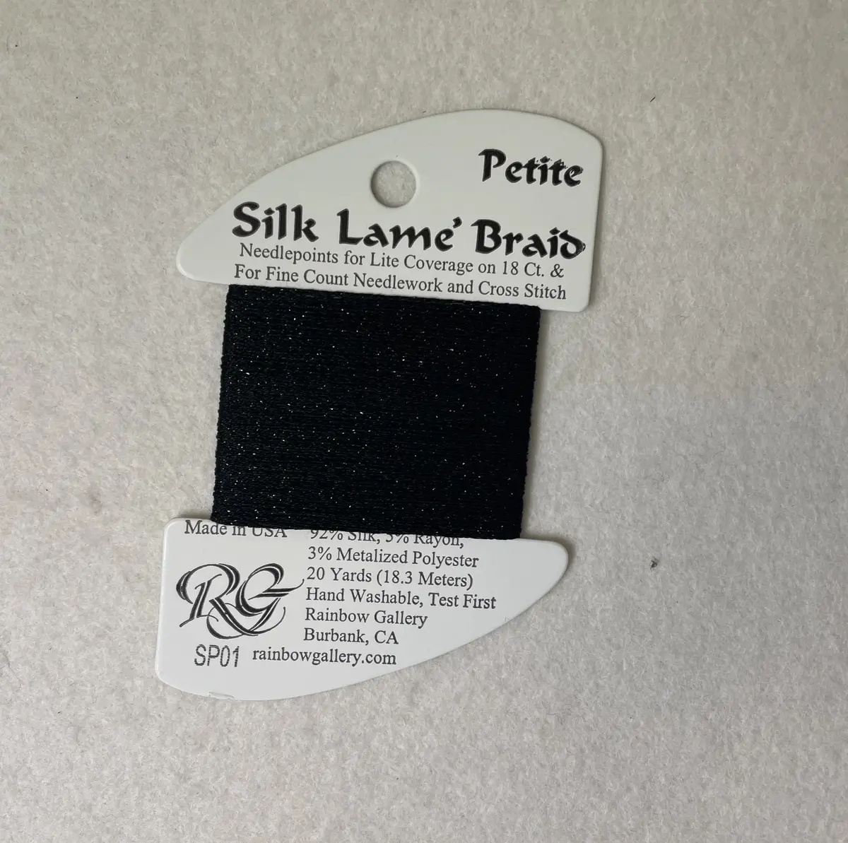 Petite Silk Lame Braid Sp01 Black 1