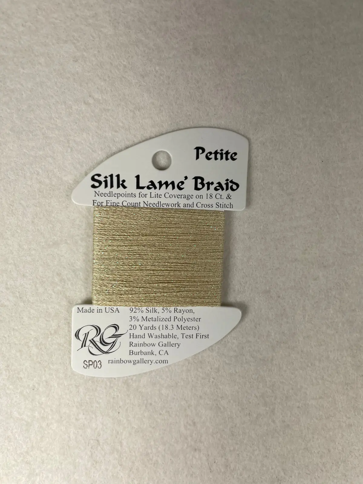Petite Silk Lame Braid Sp03 Ecru 1