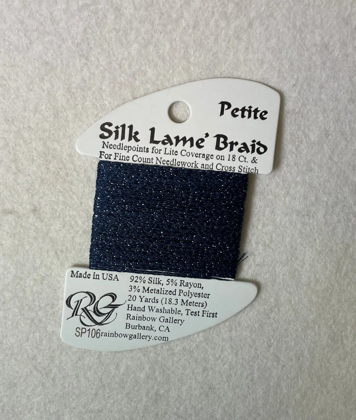 Petite Silk Lame Braid Sp106 Dark Denim 1