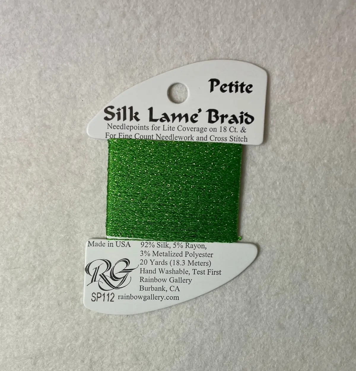 Petite Silk Lame Braid Sp112 Spring Green 1
