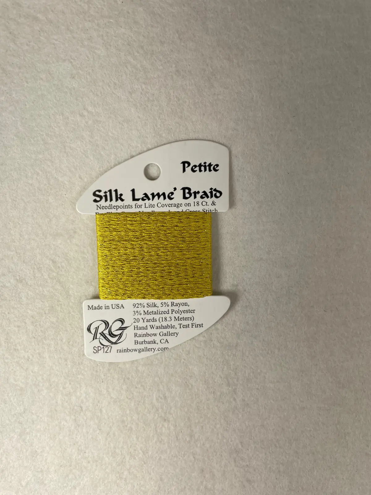 Petite Silk Lame Braid Sp127 Golden Yellow 1