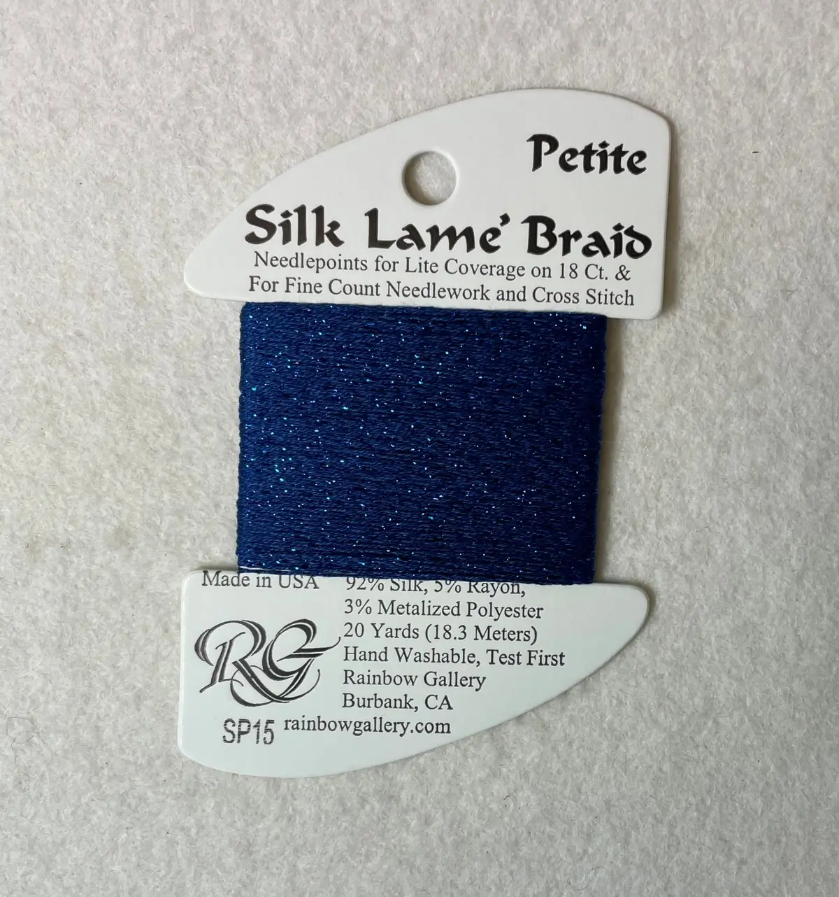 Petite Silk Lame Braid Sp15 Dark Blue 1