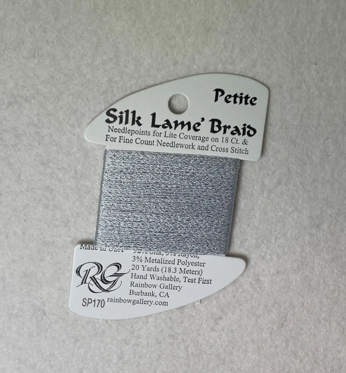Petite Silk Lame Braid Sp170 Blue Fog 1