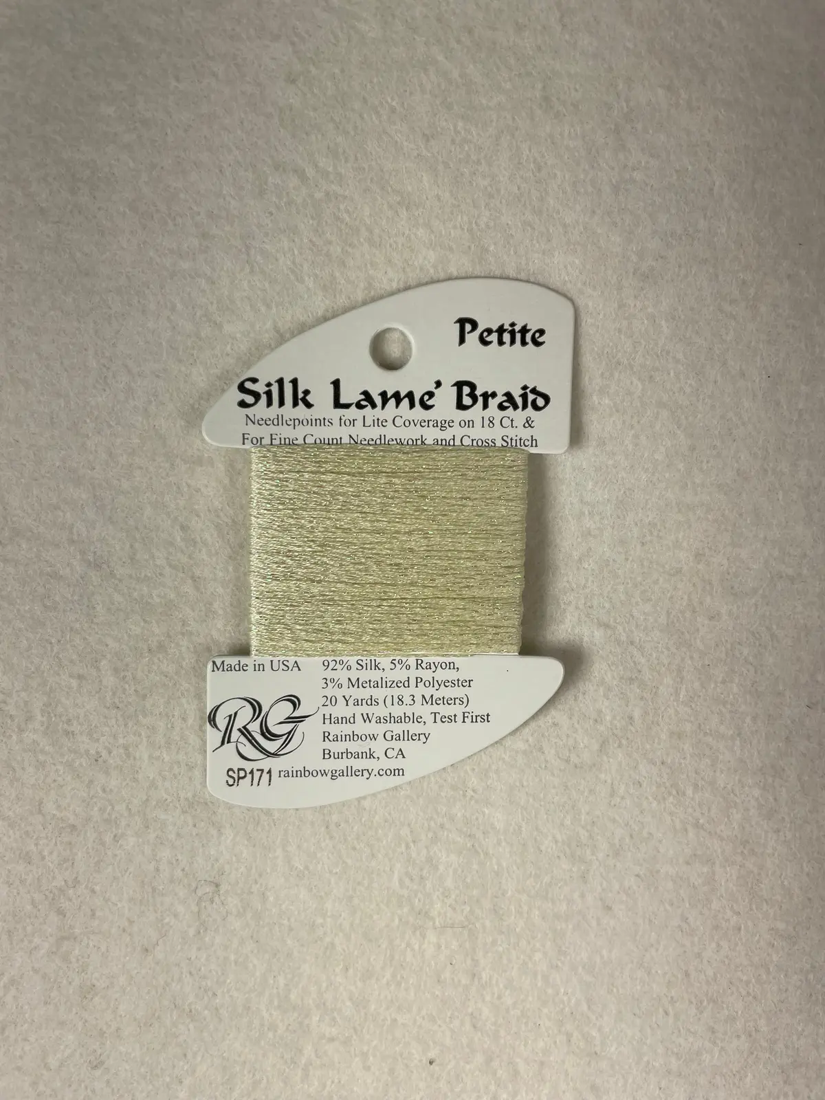 Petite Silk Lame Braid Sp171 Mellow Yellow 1