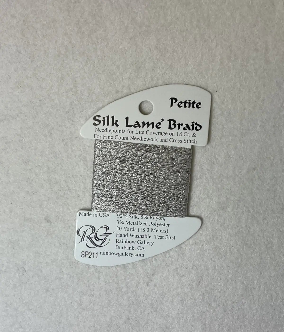 Petite Silk Lame Braid Sp211 Glacier Gray 1