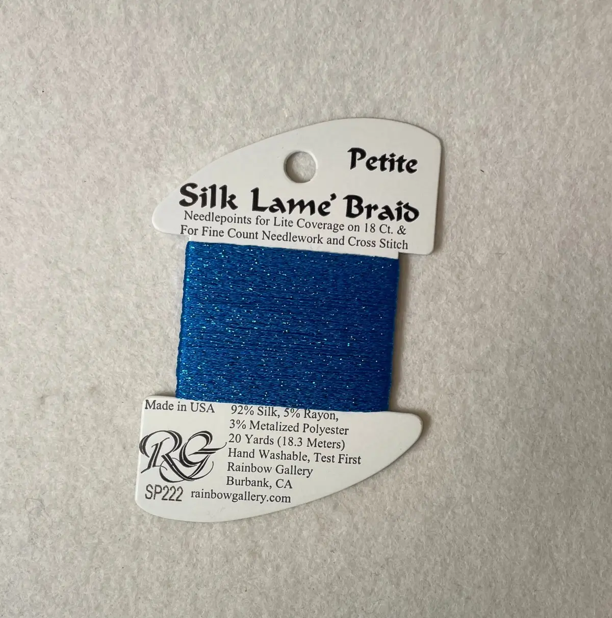 Petite Silk Lame Braid Sp222 Brilliant Blue 1