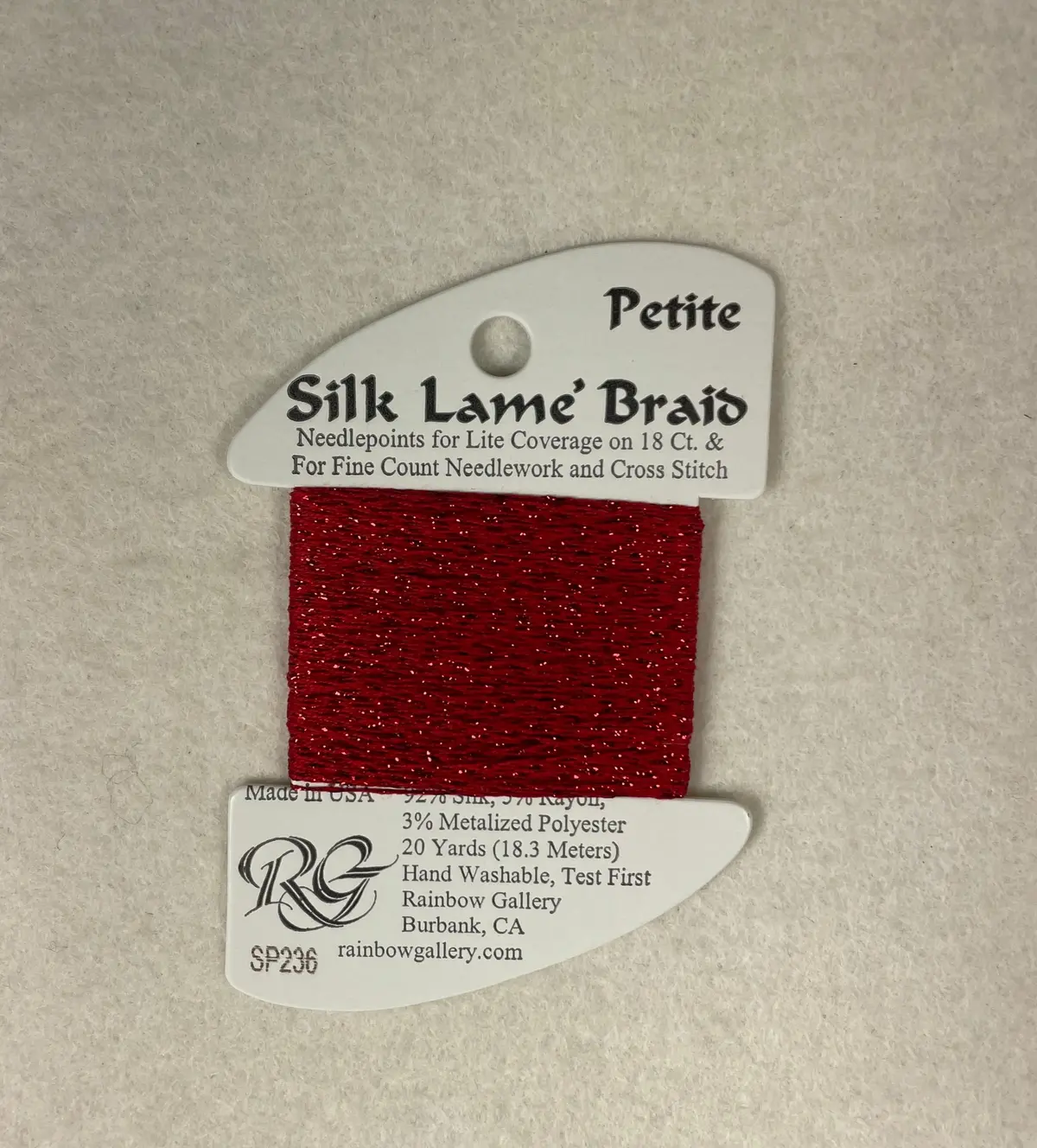 Petite Silk Lame Braid Sp236 True Red 1